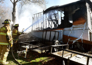 Garage catches fire on Summer School Road